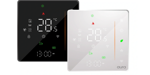 aura smart thermostat black and white color options