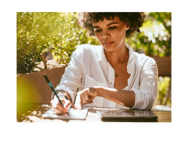 Woman writing