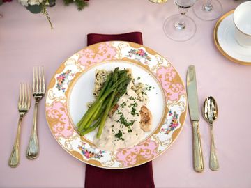Plated Entrée at our Atalaya Outside Wedding Styled Shoot