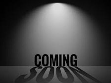 Black and white 'Coming Soon' text with dramatic lighting and shadow.