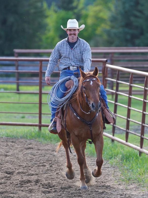 Caleb Boyd and his horse Ringo