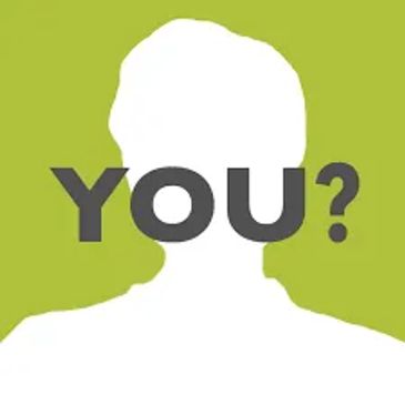 Silhouette with the word 'YOU?' across the face.