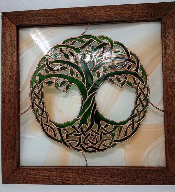 Example of a Private Commission done by Vetrate Art Showing a Tree of Life