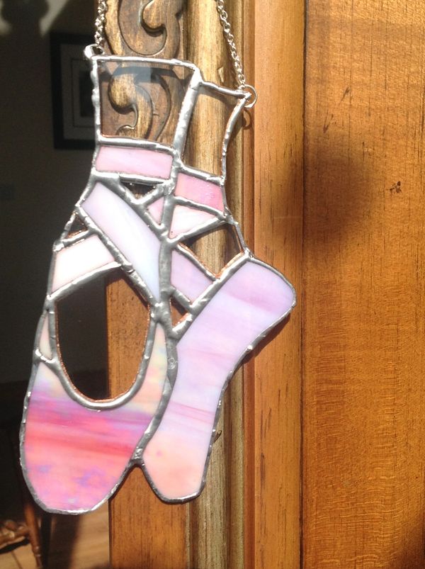 Example of a Private Commission done by Vetrate Art Showing Ballet Slippers