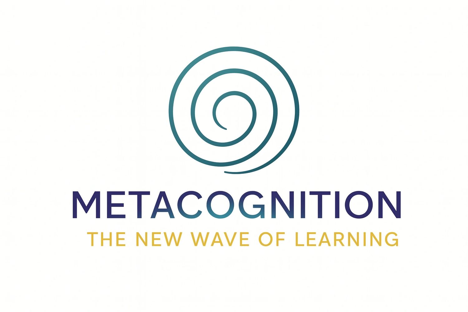 Logo for Metacognition with a spiral graphic and the tagline 'The New Wave of Learning'.