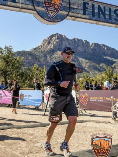 SasquatchRunner finishing Zion Half Marathon