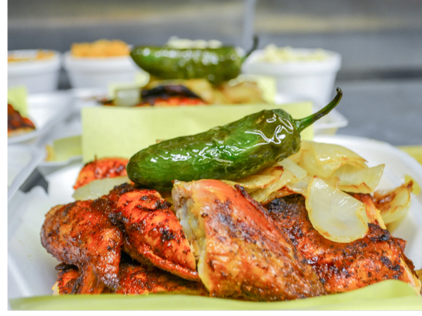 Whole grilled chicken