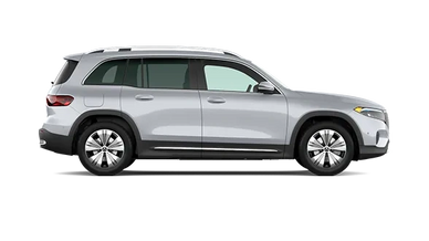 Silver SUV with sleek, modern design and roof rails.