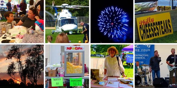 A collage of different moments at the Branchburg Country Fair. 