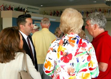 Miguel Lopez with residents and stakeholders.