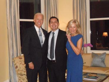 President Joseph R. Biden, Miguel Lopez, and Dr. Jill Biden.