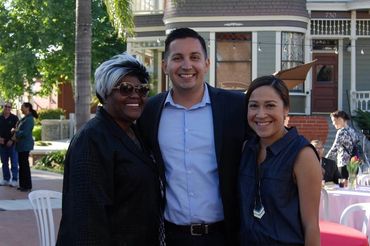 Rev. Freda Wiggins, Miguel Lopez, and Elizabeth Botello