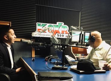 Miguel Lopez on-air visit KOXR 910AM