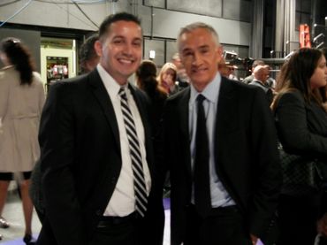Miguel Lopez with Univision Journalist Jorge Ramos.