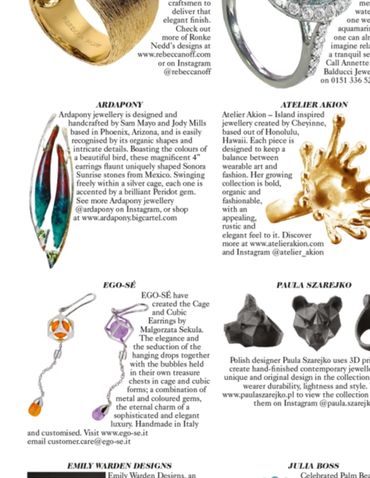 Vogue UK Jewelry Designer Profile page, March 2020
