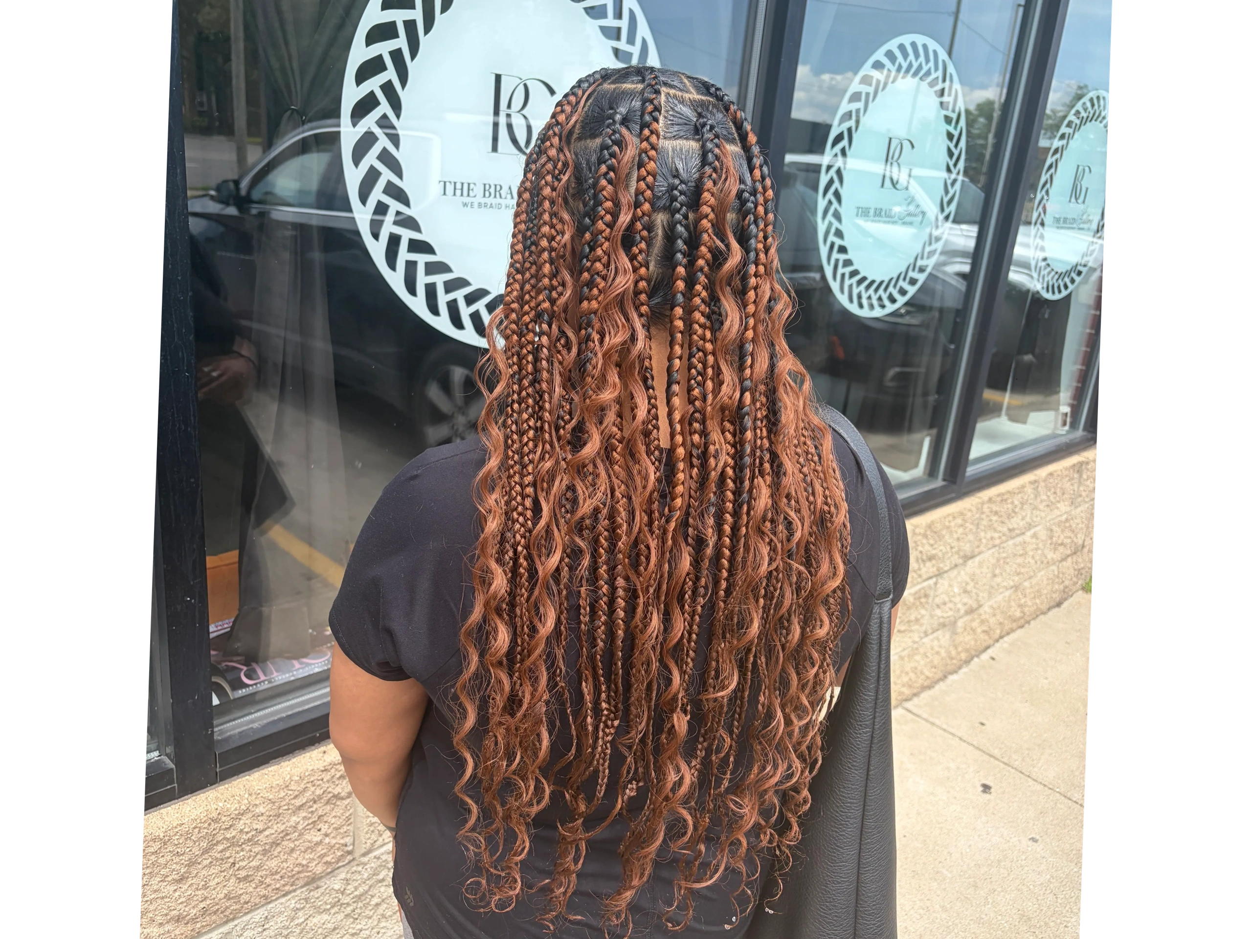 Large Light Boho Knotless Braids (Waist-length)