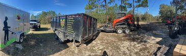 We have got it all, from lawncare trailer, to skid steer and excavator. we have all the tools to job.