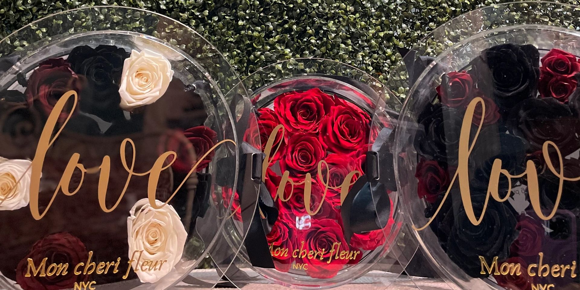 Acrylic rose boxes