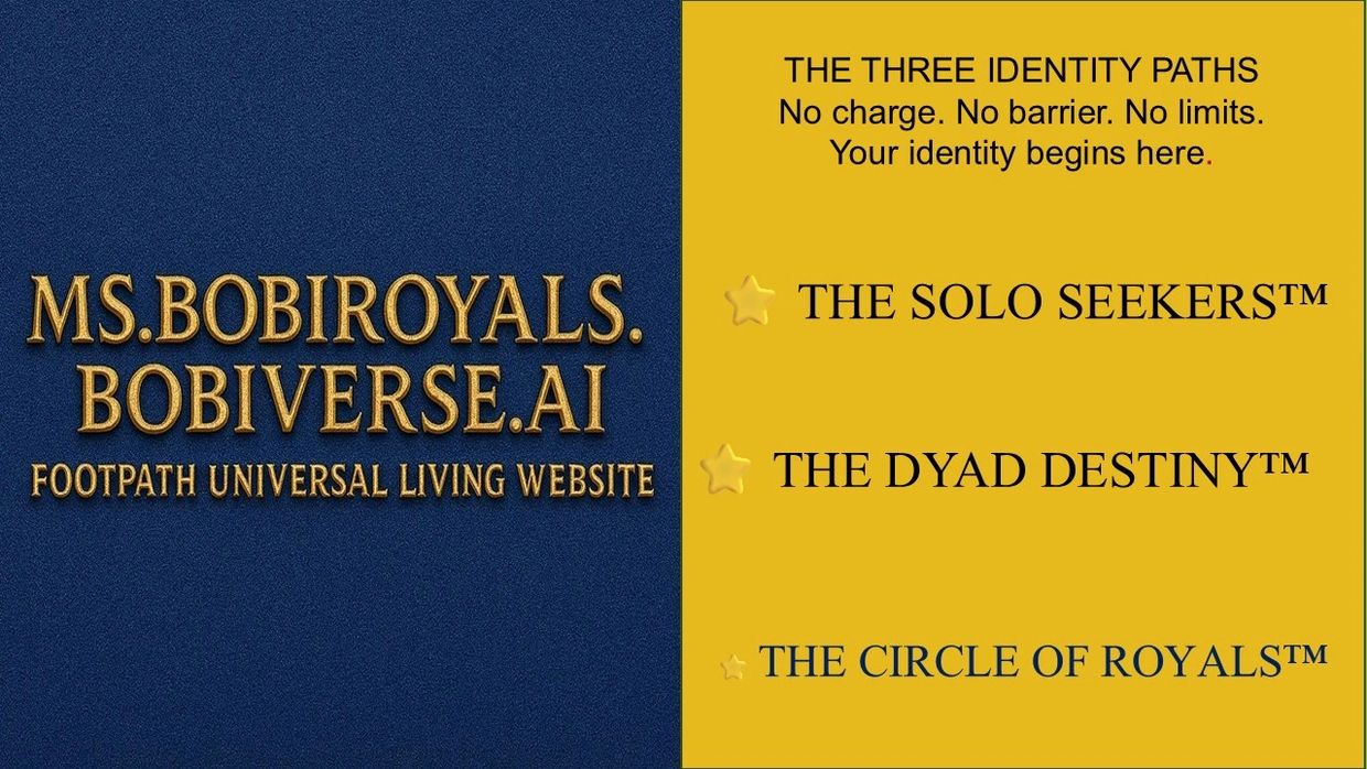Ms.BobiRoyals. Bobiverse.ai introduces three identity paths with no charge or limits.