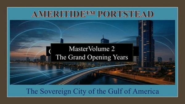 Ameritide™ Portstead, a futuristic Gulf city, showcases its grand opening era.