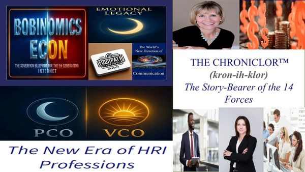 Collage showcasing new HR professions and communication technologies.