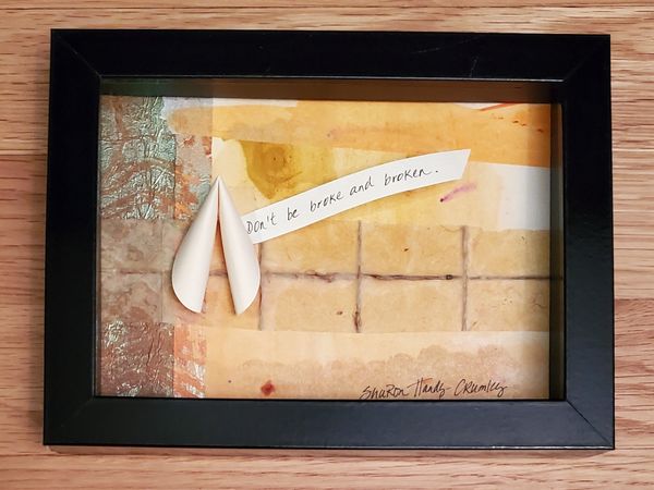 Fortune cookie: a story in a sentence.  