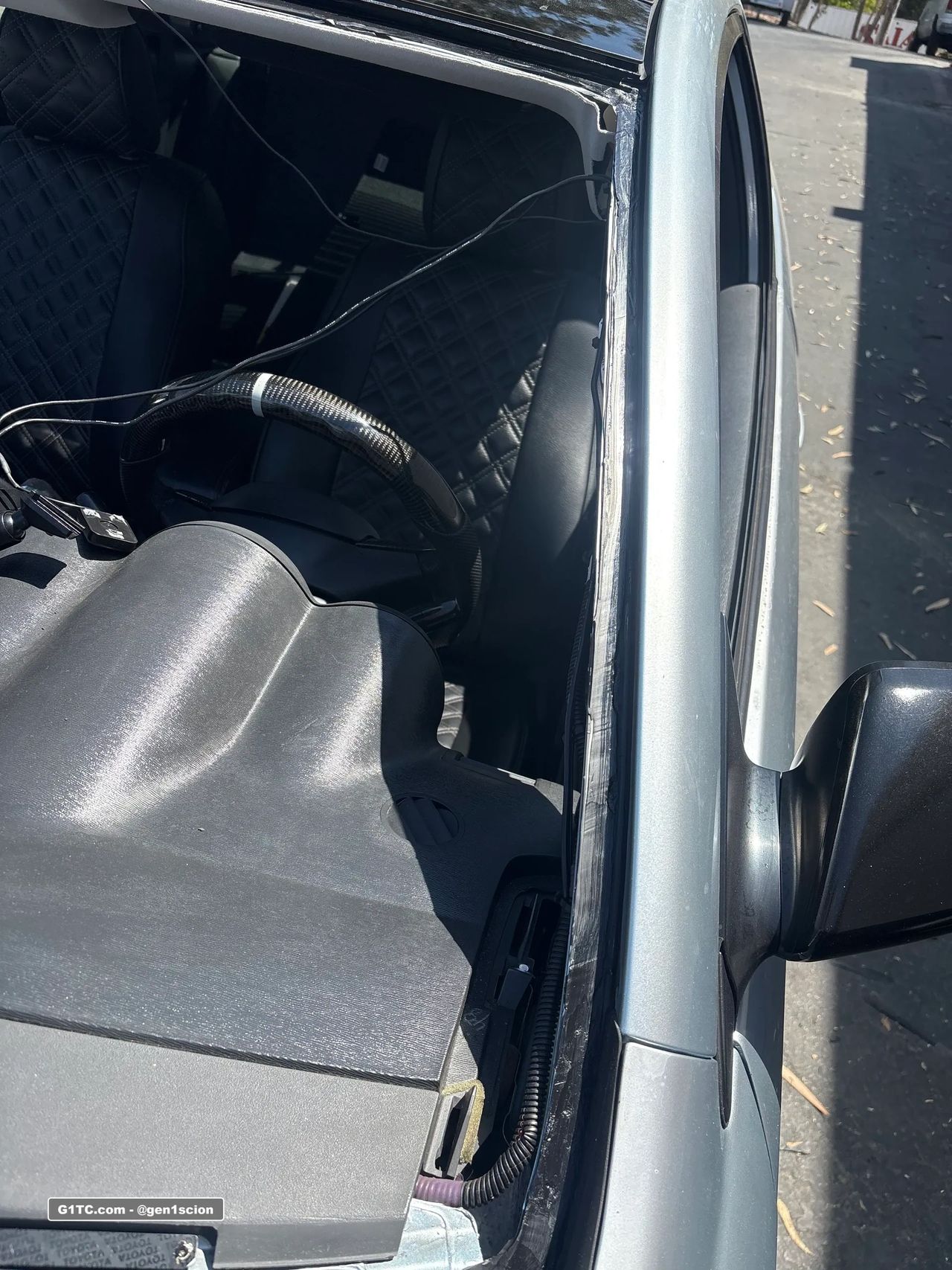 Lower driver side rain channel rust inhibitor laid down