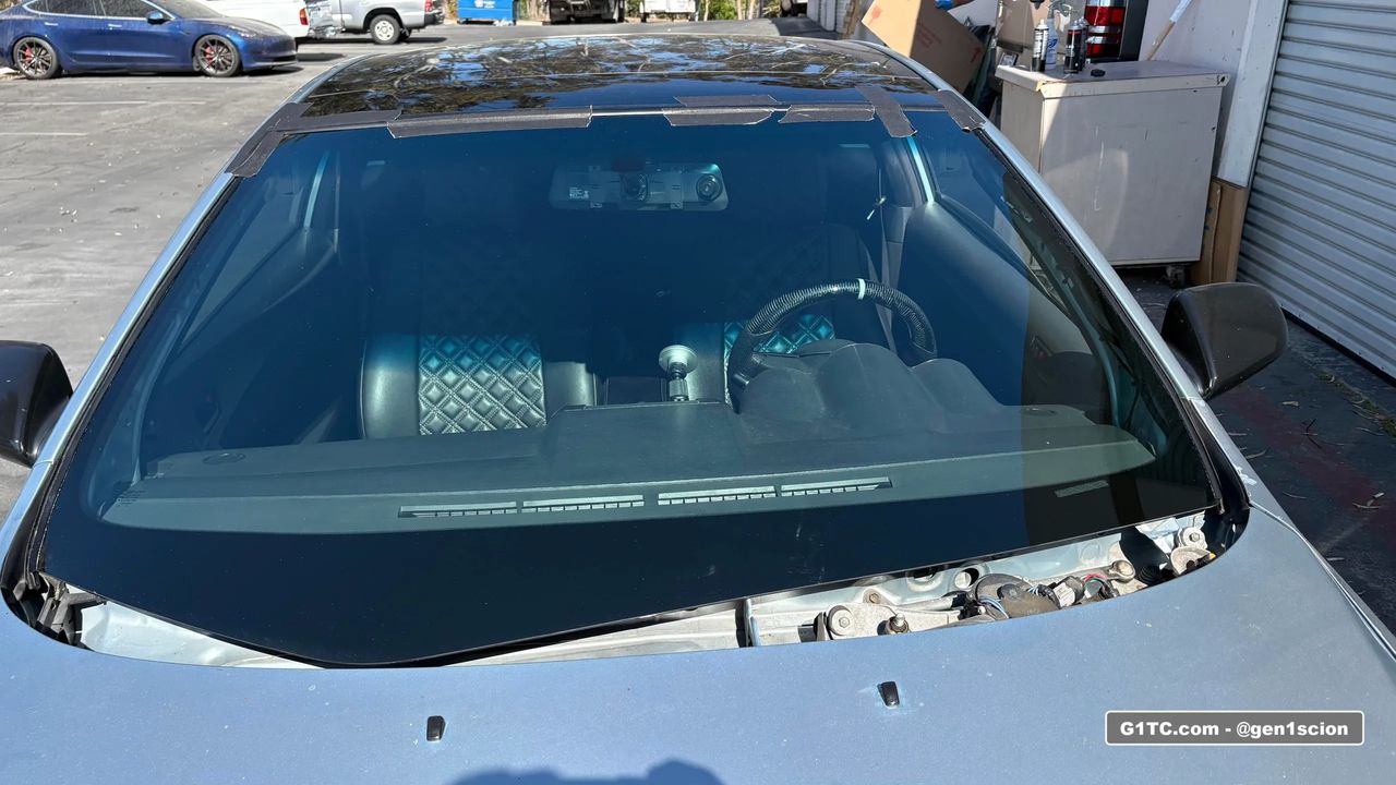 New windshield installed. I was instructed to let it cure for at least 2 weeks