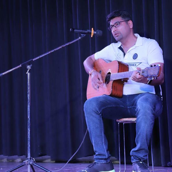 Senior Guitar Student's performance in Annual show 