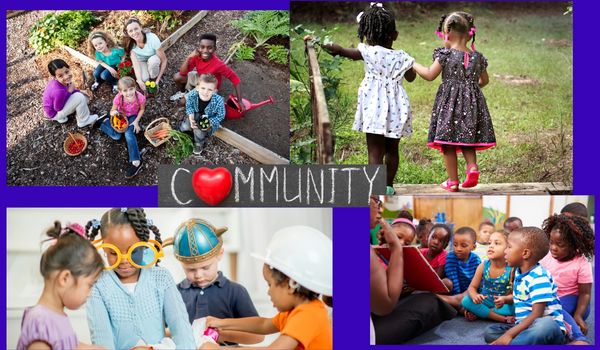 Children from diverse backgrounds engaging in community activities together.