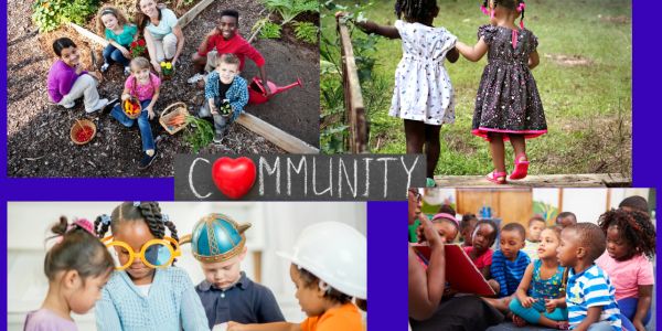 Children from diverse backgrounds engaging in community activities together.