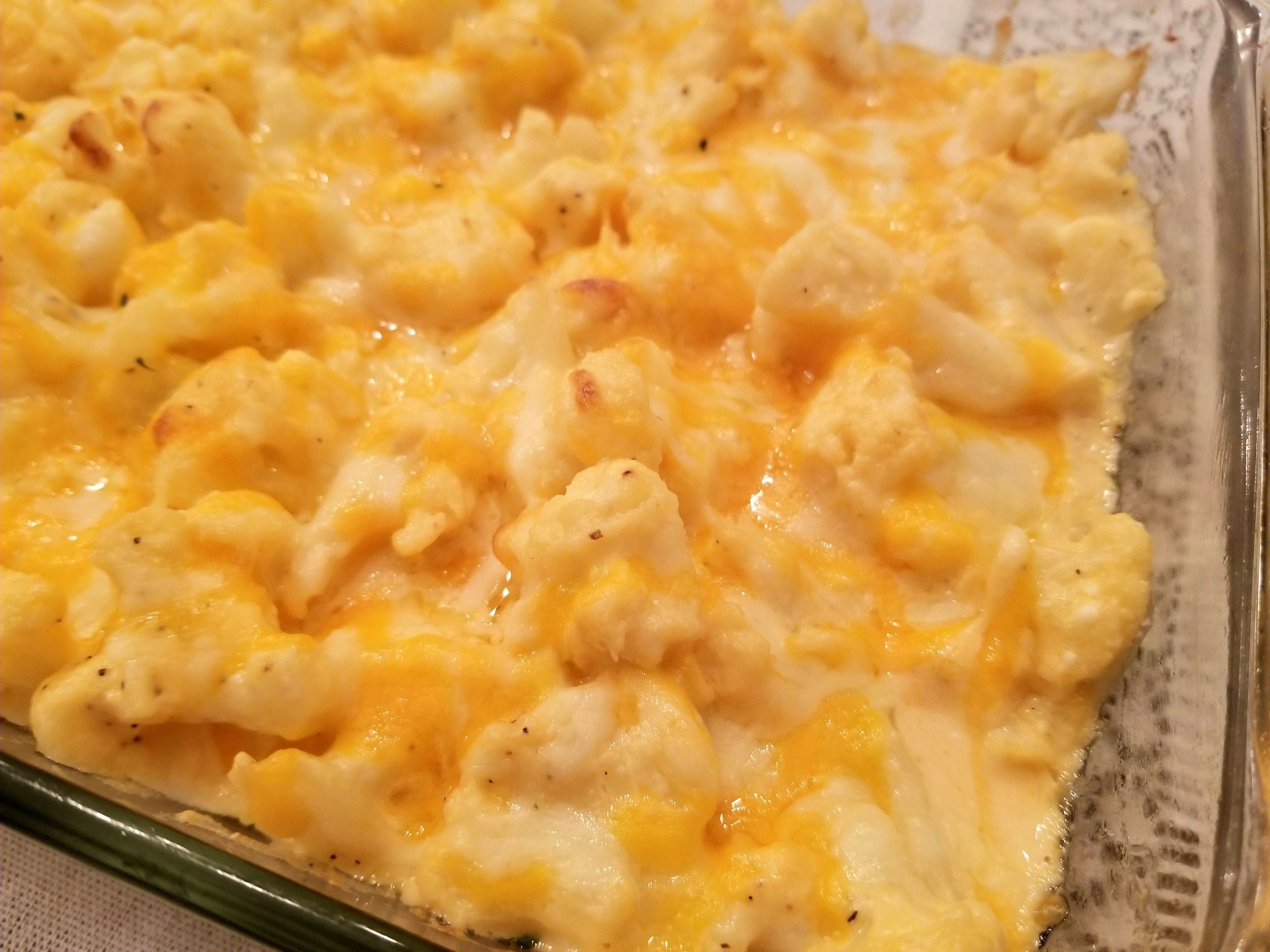 Baked Cauliflower Mac n' Cheese