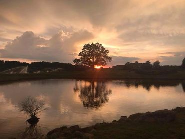Sunset over Oak Valley Golf Club in Advance NC.