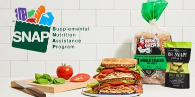 A healthy sandwich with SNAP food products.
