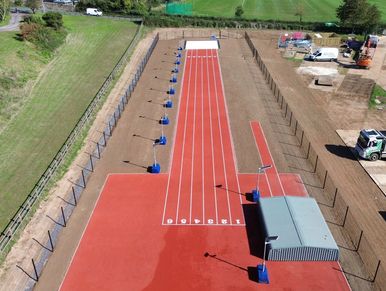 Compact Athletics facility at Clevedon School by www.elevatesports.uk