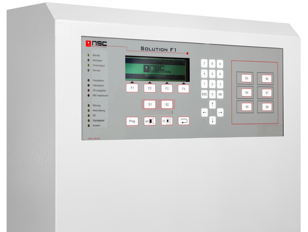 Solution F1  2-18 Loops Modular Fire Control Panel. Made in Germany.