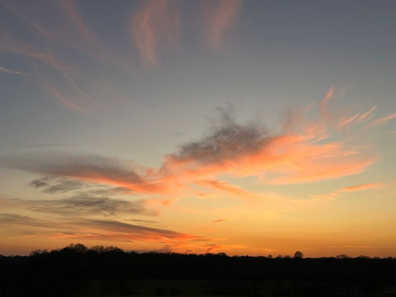 Sunset Over Claygate Green Belt