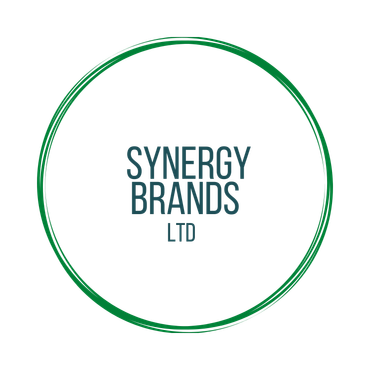 Logo of Synergy Brands Ltd inside a green circular outline.