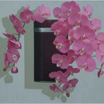 Art Commission Oil Painting of Orchids