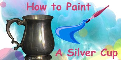 How to oil paint a silver cup.