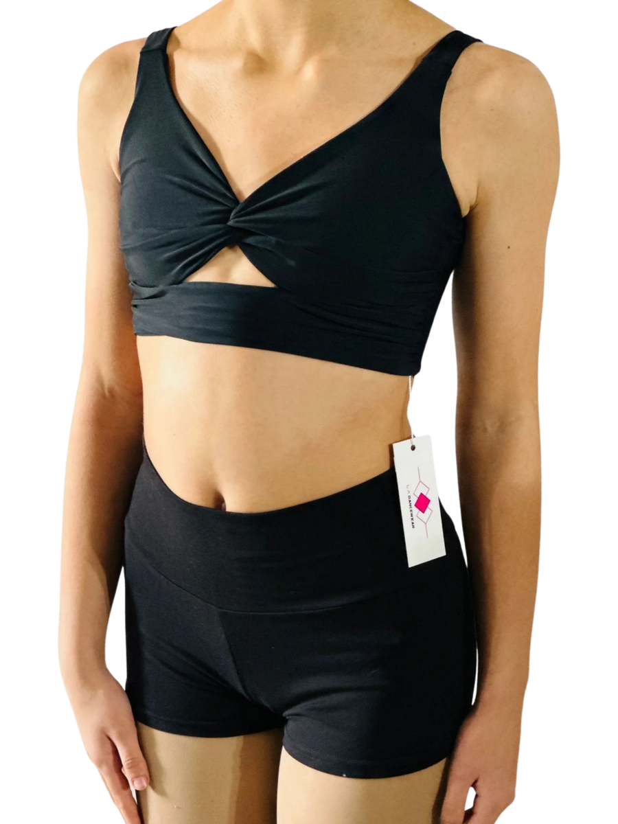 Crop Top Torsadé Devant Leah - Polyester - Taille Unique - Neuf