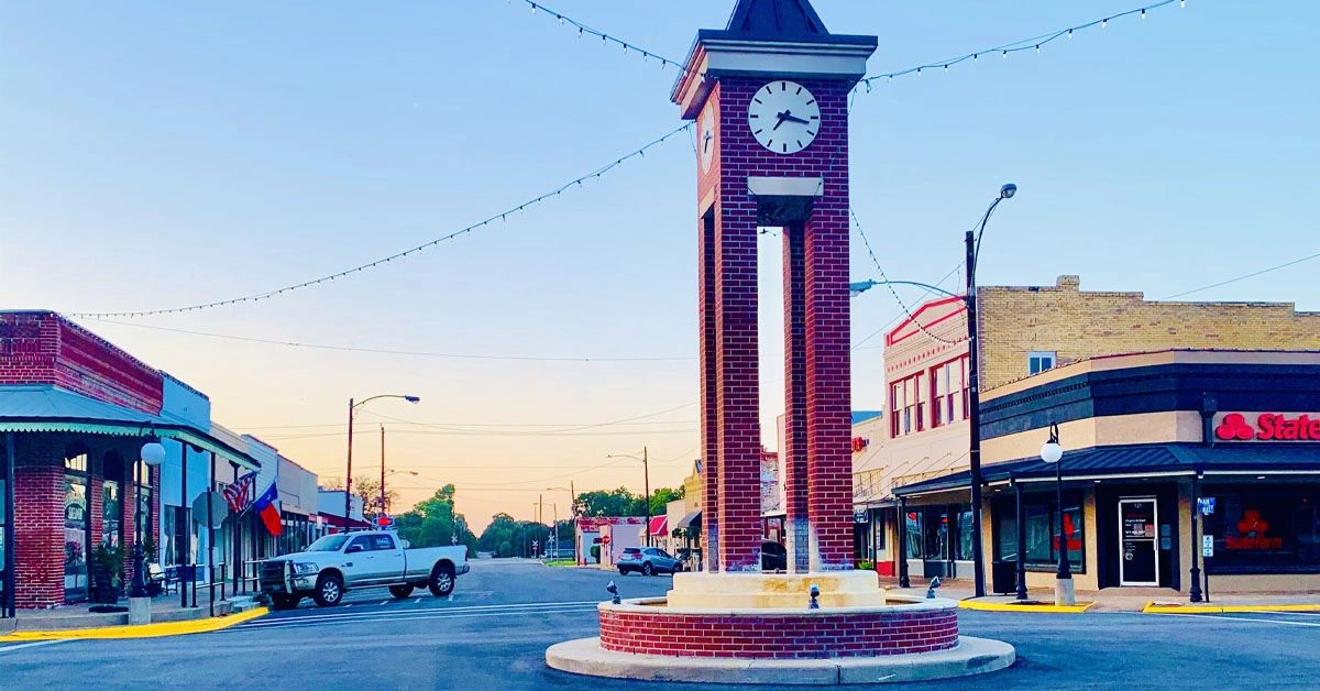 View of downtown Sealy, Texas