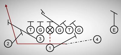 Offensive youth football play for the POWER WILDCAT playbook