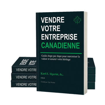 Book titled 'Vendre Votre Entreprise Canadienne' in French.