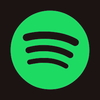 Spotify logo with green circle and black sound waves.