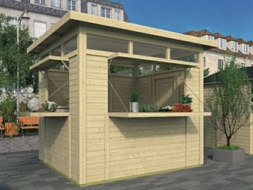 2.5m by 2m wooden coffee bar kiosk fast food kiosk design with coffee  counter for sale