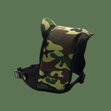 Camo Shoulder Pad on green background