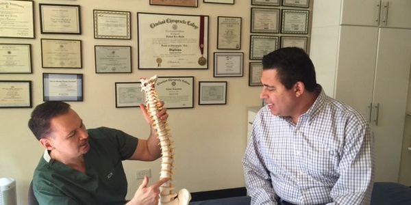 Chiropractic. Proper curvature of the spine. Herniated discs. 