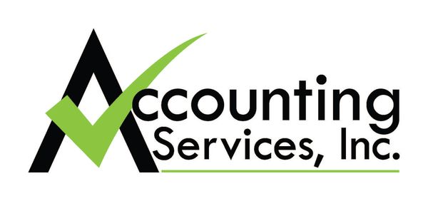 Accounting Services Black and green logo with check mark in green as part of the letter A