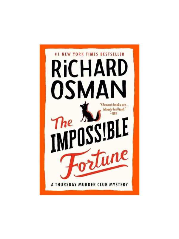 Book cover of "The Impossible Fortune" by Richard Osman, a mystery novel.